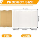 10 Pack Tri Fold Poster Board White Fold Display Presentation Board Portable Project Paperboard with 5 Rolls of Double sided Adhesive Tape for School Class Meeting Photo Exhibition (20 x 30 Inches)