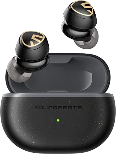 SoundPEATS Wireless Earbuds Mini Pro HS with Hi-Res Audio and LDAC Tech, Hybrid Active Noise Canceling Bluetooth 5.2 Earphones, 6 Mics and ENC for Clear Calls, 28 Hours of Playtime, 70ms Game Mode