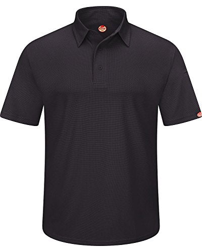 Red Kap Men's Big and Tall Big & Tall Professional Polo Shirt, Black, 4X-Large