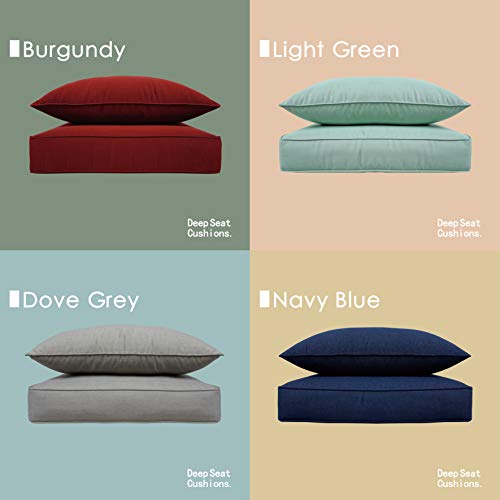 BOSSIMA Outdoor Patio Cushions Deep Seat Chair Cushions Sunbrella Furniture Cushions Burgundy