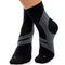 ZaTech Plantar Fasciitis Sock, Compression Socks. Heel, Ankle & Arch Support. (Black/Grey, Large)