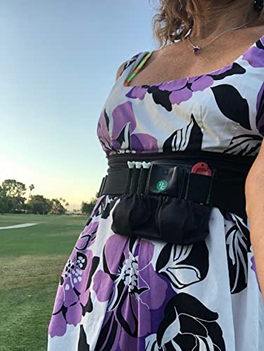 Pockit Caddy - Golf Accessory Bag on a Belt - Pouch Holds Golf Balls, tees, Divot Repair, Ball Marker & More!