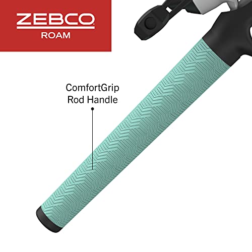 Zebco Roam Spincast Reel and Telescopic Fishing Rod Combo, Extendable  18.5-Inch to 6-Foot Telescopic Fishing Pole with ComfortGrip Rod Handle,  Quickset Anti-Reverse Fishing Reel, Seafoam
