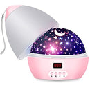 MOKOQI Star Projector Night Light for Kids Adults, Star Night Lights Romantic Rotating Projection Lamp with Timer & Color Changing for 1-6-10 Year Old Gifts (Pink)