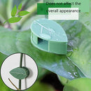 100 Pcs Plant Climbing Wall Fixture Clips with 100 Pcs Clear Acrylic Adhesive Sticker,Green Leaf Shape Garden Wall Clip,Self-Adhesive Hook Vines Traction Invisible Holder for Indoor Outdoor Decoration