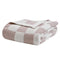Bearberry Fuzzy Checkerboard Grid Throw Blanket Knitted Soft Cozy Warm Microfiber Blanket Decor for Couch Sofa Bed Travel Home (Cream, 50''x60'')