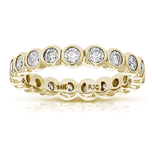 (Yellow-Gold, 7) - Vir Jewels 14K Gold Diamond Eternity Ring (1.50 CT)