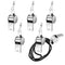 5 Pack Stainless Steel Whistle,Professional Sports Whistles with Lanyard - Loud Crisp Sound Stainless Steel Whistle for Coaches, Referees, and Emergency Survival