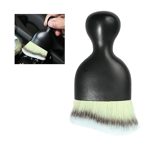 Ziciner Car Interior Dust Brush, Auto Soft Bristle Detailing Cleaners, Curved Design Dirt Clean Brushes, Cleaners Tool for Vehicle Dashboard, Air Conditioner Vents, Leather, Computer (Tricolor)