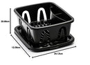 Camco Durable Mini Dish Drainer Rack and Tray Perfect for RV Sinks, Marine Sinks, and Compact Kitchen Sinks- Black (43512)