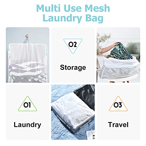 OTraki Mesh Laundry Bag for Delicates 24 x 32 inch Zippered Large