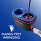 O-Cedar EasyWring RinseClean Microfiber Spin Mop & Bucket Floor Cleaning System with 3 Extra Refills, Grey, (169429)