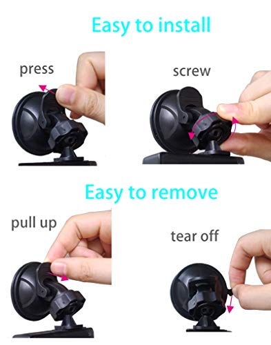 Dash Cam Mount Compatible with APEMAN Dashcam, Suction Mount Easy to Install and Use, Replacement Screen Mount Strong Suction Power Hight Durability and Removeable 2 Pcs