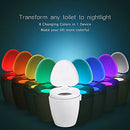 [2Pack] Toilet Bowl Light with Motion Sensor Activated, 8 Colors Toilet Night Light,for Bathroom,Washroom, Idea Night Light for Dad Teen Boy Kids Men Women