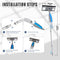 ZFGYmuxi Window Squeegee for Window Cleaning,Window Washer Cleaning Kit,3 in1 Window Cleaner Tool with 410ML Spray Bottle,Window Cleaning Squeegee kit for Indoor/Outdoor High Window