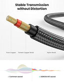 UGREEN 1/4 Inch Guitar Cable Instrument Cable 6.35mm Mono Jack TS Unbalanced Patch Speaker Cable Braided Straight Male Amp Cord Zinc Alloy Casing Compatible with Electric Guitar Bass Keyboard, 2M