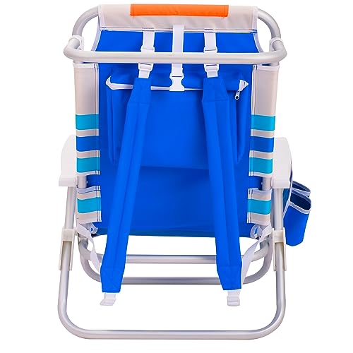 Sturdy & Lightweight Backpack Beach Chair – AI Designed & Crafted/Bundle of 2 Units (Sunset)
