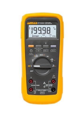 Fluke FLU87V-MAX 1000V True RMS Digital Multimeter with Built-in Thermometer