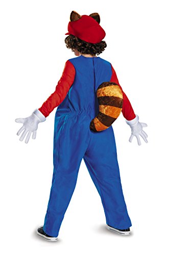 Disguise Mario Raccoon Deluxe Super Mario Bros. Nintendo Costume, Small/4-6