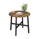 VASAGLE Round Dining Table, for Living Room, Office, Round Top, 31.5 x 31.5 x 29.5 Inches, Brown