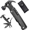 Gifts for Men Dad Husband, Camping Multitool, All in One Survival Tools with Knife Hammer Saw Screwdrivers Pliers Bottle Opener Durable Sheath, Christmas Birthday Fathers Day for Him Boyfriend (Hammer)