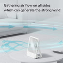 JISULIFE Desk Fan Battery Operated Small Fan，180° Foldable Portable Fan, 4 Speeds Adjustable Ultra Quiet for Home Office Travel Outdoor-White