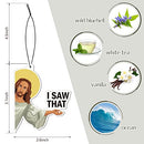 8 Pack Jesus I Saw That Car Air Fresheners Funny Hanging Air Fresheners Car Fresheners for Men Air Fresheners for Cars Cute Car Mirror Freshener Car Mirror Scented Hanging Accessories for Men Woman