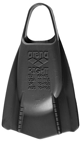 arena Powerfin PRO Swim Training Fins, unisex, Powerfin Pro Swim Training Fins, 1E207-55-6.5-7.5, Black, 6.5-7.5