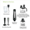 Braun Household MultiQuick 7 Hand Blender MQ7087X , Black, Hand Blender, Food Processor, Mixer, Juicer, ActiveBlade System, EasyClick Plus System, Splash Control