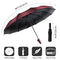 Feimvb Travel Umbrella, Windproof Automatic Umbrella Compact Sized Portable Personal Umbrella with 10 Rib Reinforced Canopy and Auto Open & Close Function, (burgundy)