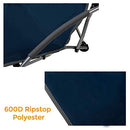 Pacific Pass Lightweight Camp and Beach Chair w/Built-in Cup Holder, Includes Carry Bag - Navy/Gray