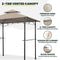 Grill Gazebo Replacement 5' x 8' Canopy Roof, Outdoor BBQ Gazebo Canopy Top Cover, Double Tired Grill Shelter Cover with Durable Polyester Fabric, Khaki