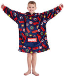 Marvel Boys Girls Oversized Fleece Hoodie Hoody Sweatshirt Hulk Hoodie (, One Size), , One Size