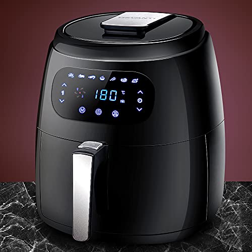 Devanti Air Fryer, 8.5L 1800W Airfryer Electric Cooker Airfryers Deep Fryers Rack Silicone Baking Basket Kitchen Oven Household Small Kitchens Appliances, LED Touch Digital Screen Dishwasher