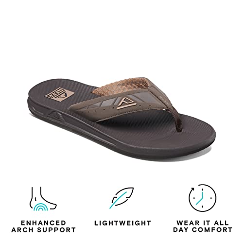 Reef Men's Phantoms Flip-Flop, Brown, 11 US