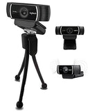 Logitech C922 Pro Stream 1080P HD Camera Webcam with Tripod for Game Streaming