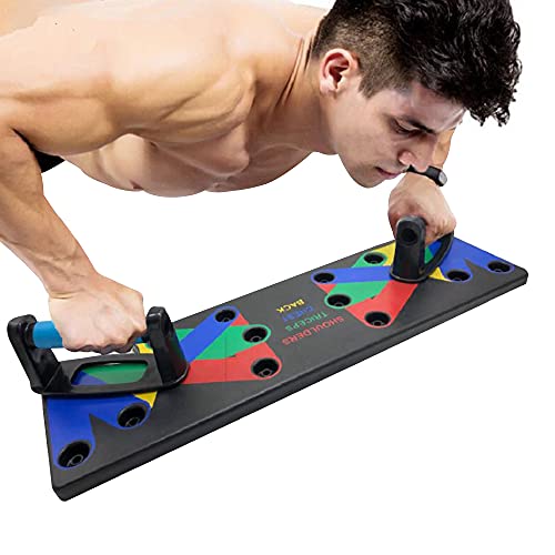 9 in 1 Push Up Board Portable Home Training Equipment for Men Women Fitness Exercise Strength Works Your Upper Body Out