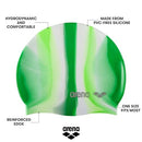 arena Pop Art Swim Cap, Pop Lime Green