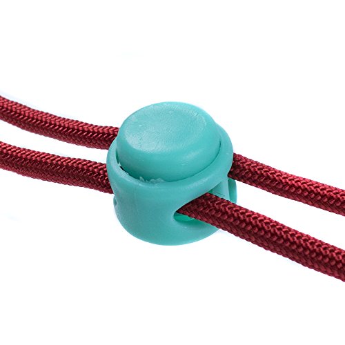 West Coast Paracord Double Barrel Cord Lock Draw String Toggle - & Pack, Aqua, 1000 Pack