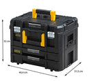 Stanley FatMax Tstak Combination Toolbox - 21.5 L Includes Box with 2 Drawers and Metal Clips - Pack of 1 - FMST1-71981