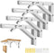 8" Folding Shelf Brackets 4Pcs, Shelf Brackets Max. Load 200 lb Collapsible Heavy Duty Stainless Steel DIY Wall Mounted Shelf Bracket Space Saving for Work Table Bench, 8Inch White