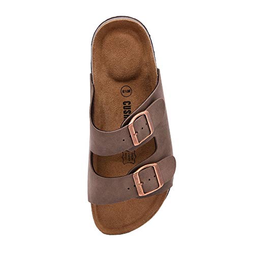 Women's Cushionaire, Lane Slide Sandals Brown 7.5 M