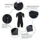 ZCCO Men's Wetsuits 1.5mm Premium Neoprene Back Zip Shorty Dive Skin for Spearfishing,Snorkeling, Surfing,Canoeing,Scuba Diving Suits