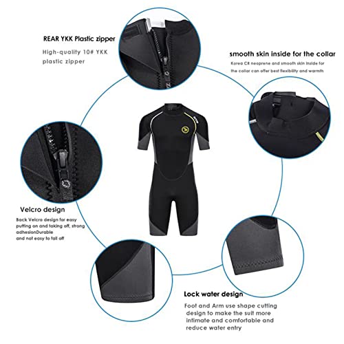 ZCCO Men's Wetsuits 1.5mm Premium Neoprene Back Zip Shorty Dive Skin for Spearfishing,Snorkeling, Surfing,Canoeing,Scuba Diving Suits