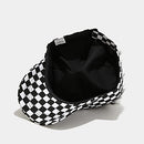 Malaxlx Unisex Checkered Print Sun Visors Hat with Grey Fake Spiked Hair Novelty Wig Adjustable Baseball Cap Golf Hat