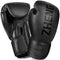 ZTTY Boxing Gloves PU Leather Muay Thai Punching Bag MMA Kickboxing Pro Grade Sparring Training Fight Gloves for Men & Women (Black, 10oz)