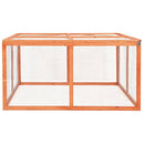 vidaXL Solid Firwood Rabbit Hutch - Spacious Outdoor Animal Enclosure with Sun Protection and Easy Assembly