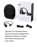 Shokz OpenRun Pro Bone Conduction Sports Headphones, Open-Ear Sports Earphones with Mic, Bluetooth Wireless Bone Conduction Headset, IP55 Waterproof(Black)