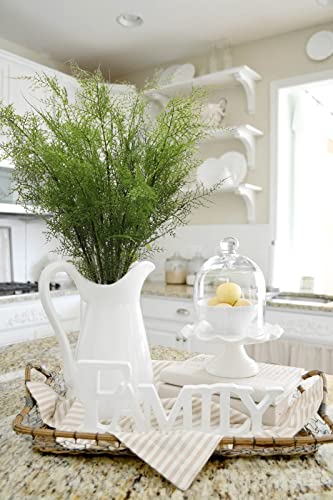 30" Artificial Boston Fern Plants Bushes Fake Shrubs Bush Greenery Plants Faux Fern Plant Large for Outdoors UV Resistant Garden Plants or Home Office Desk Indoor Decor 3pcs