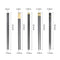 Chopsticks Reusable Dishwasher Safe, 9.6 inch/24.3cm Matte Non-Slip Japanese Chinese Chop Sticks, Fiberglass, Black&Gold-5 Pairs